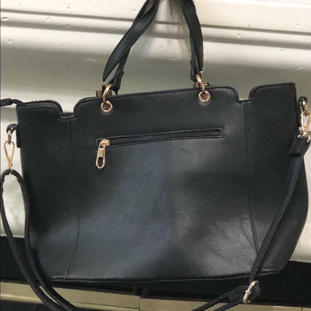 Black and gold purse